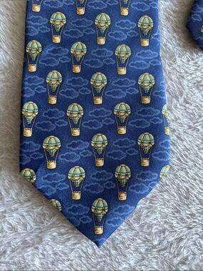 The Custom Shop Hot Air Balloon Silk Tie USA Hand Tailored EUC